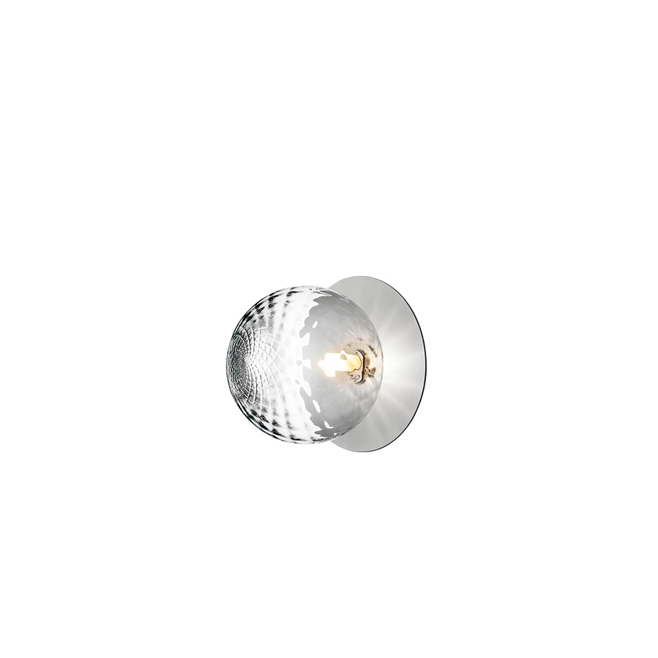 Liila 1 Tak/Vägg Large Light Silver/Optic Clear IP44