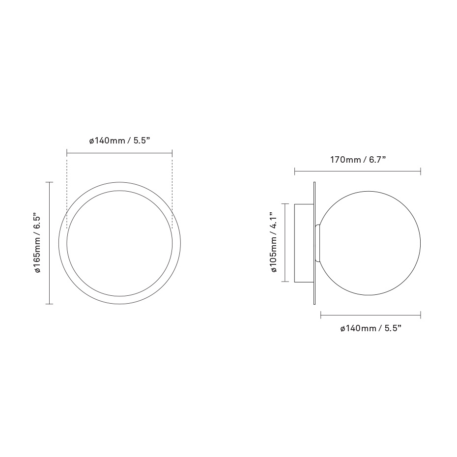 Liila 1 Tak/Vägg Outdoor Black/Opal White IP54