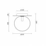 Liila 1 Tak/Vägg Large Black/Opal White IP44 Liila 1 Tak/Vägg Large Black/Opal White IP44