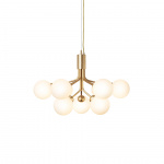 Apiales 9 Ljuskrona Brushed Brass/Opal White Apiales 9 Ljuskrona Brushed Brass/Opal White