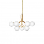 Apiales 9 Ljuskrona Brushed Brass/Opal White Apiales 9 Ljuskrona Brushed Brass/Opal White