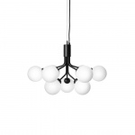 Apiales 9 Ljuskrona Satin Black/Opal White Apiales 9 Ljuskrona Satin Black/Opal White