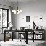 Apiales 9 Ljuskrona Satin Black/Opal White Apiales 9 Ljuskrona Satin Black/Opal White