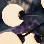 Apiales 9 Ljuskrona Satin Black/Opal White Apiales 9 Ljuskrona Satin Black/Opal White