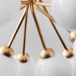 Apiales 18 Ljuskrona Brushed Brass/Opal White Apiales 18 Ljuskrona Brushed Brass/Opal White