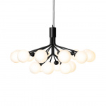 Apiales 18 Ljuskrona Satin Black/Opal White Apiales 18 Ljuskrona Satin Black/Opal White