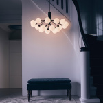 Apiales 18 Ljuskrona Satin Black/Opal White Apiales 18 Ljuskrona Satin Black/Opal White