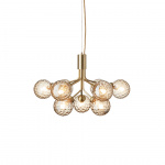 Apiales 9 Ljuskrona Brushed Brass/Optic Gold Apiales 9 Ljuskrona Brushed Brass/Optic Gold