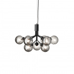 Apiales 9 Ljuskrona Satin Black/Optic Smoked Apiales 9 Ljuskrona Satin Black/Optic Smoked