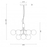 Apiales 9 Ljuskrona Satin Black/Optic Smoked Apiales 9 Ljuskrona Satin Black/Optic Smoked