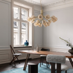 Apiales 18 Ljuskrona Brushed Brass/Optic Gold Apiales 18 Ljuskrona Brushed Brass/Optic Gold