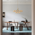 Apiales 18 Ljuskrona Brushed Brass/Optic Gold Apiales 18 Ljuskrona Brushed Brass/Optic Gold