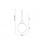 Apiales 1 Pendel Satin Black/Opal White Apiales 1 Pendel Satin Black/Opal White