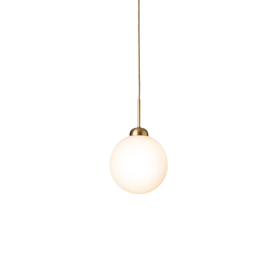 Apiales 1 Pendel Large Brushed Brass/Opal White
