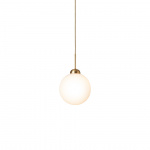 Apiales 1 Pendel Large Brushed Brass/Opal White