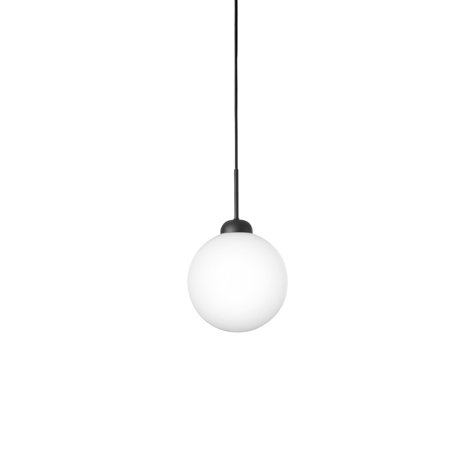 Apiales 1 Pendel Large Satin Black/Opal White