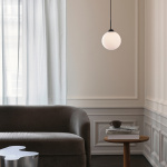Apiales 1 Pendel Large Satin Black/Opal White Apiales 1 Pendel Large Satin Black/Opal White