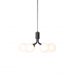 Apiales 6 Ljuskrona Satin Black/Opal White Apiales 6 Ljuskrona Satin Black/Opal White