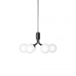 Apiales 6 Ljuskrona Satin Black/Opal White Apiales 6 Ljuskrona Satin Black/Opal White