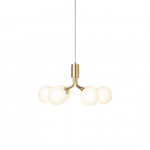 Apiales 6 Ljuskrona Brushed Brass/Opal White Apiales 6 Ljuskrona Brushed Brass/Opal White