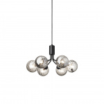 Apiales 6 Ljuskrona Satin Black/Optic Smoked Apiales 6 Ljuskrona Satin Black/Optic Smoked