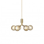 Apiales 6 Ljuskrona Brushed Brass/Optic Gold Apiales 6 Ljuskrona Brushed Brass/Optic Gold