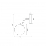 Apiales Vägglampa Brushed Brass/Opal White Apiales Vägglampa Brushed Brass/Opal White