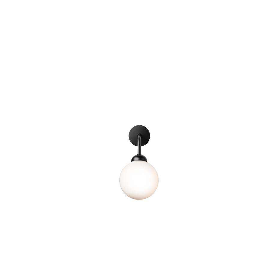 Apiales Vägglampa Satin Black/Opal White Direktmontage