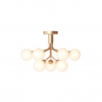 Apiales 9 Ljuskrona Tak Brushed Brass/Opal White Apiales 9 Ljuskrona Tak Brushed Brass/Opal White