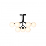 Apiales 9 Ljuskrona Tak Satin Black/Opal White Apiales 9 Ljuskrona Tak Satin Black/Opal White