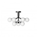 Apiales 9 Ljuskrona Tak Satin Black/Opal White Apiales 9 Ljuskrona Tak Satin Black/Opal White
