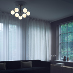 Apiales 9 Ljuskrona Tak Satin Black/Opal White Apiales 9 Ljuskrona Tak Satin Black/Opal White