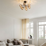 Apiales 9 Ljuskrona Tak Satin Black/Optic Smoked Apiales 9 Ljuskrona Tak Satin Black/Optic Smoked