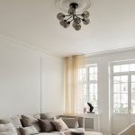 Apiales 9 Ljuskrona Tak Satin Black/Optic Smoked Apiales 9 Ljuskrona Tak Satin Black/Optic Smoked