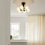 Apiales 6 Ljuskrona Tak Satin Black/Opal White Apiales 6 Ljuskrona Tak Satin Black/Opal White