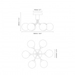 Apiales 6 Ljuskrona Tak Satin Black/Optic Smoked Apiales 6 Ljuskrona Tak Satin Black/Optic Smoked
