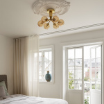 Apiales 6 Ljuskrona Tak Brushed Brass/Optic Gold Apiales 6 Ljuskrona Tak Brushed Brass/Optic Gold