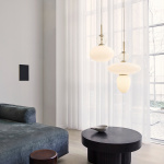 Rizzatto 32 Pendel Satin Brass/Opal White Rizzatto 32 Pendel Satin Brass/Opal White