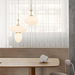 Rizzatto 32 Pendel Satin Brass/Opal White Rizzatto 32 Pendel Satin Brass/Opal White