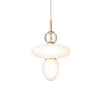 Rizzatto 43 Pendel Satin Brass/Opal White Rizzatto 43 Pendel Satin Brass/Opal White