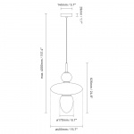 Rizzatto 43 Pendel Satin Brass/Opal White Rizzatto 43 Pendel Satin Brass/Opal White