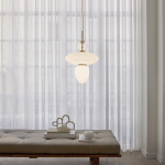 Rizzatto 43 Pendel Satin Brass/Opal White Rizzatto 43 Pendel Satin Brass/Opal White