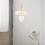 Rizzatto 43 Pendel Satin Brass/Opal White Rizzatto 43 Pendel Satin Brass/Opal White
