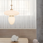 Rizzatto 43 Pendel Satin Brass/Opal White Rizzatto 43 Pendel Satin Brass/Opal White