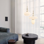 Rizzatto 43 Pendel Satin Brass/Opal White Rizzatto 43 Pendel Satin Brass/Opal White