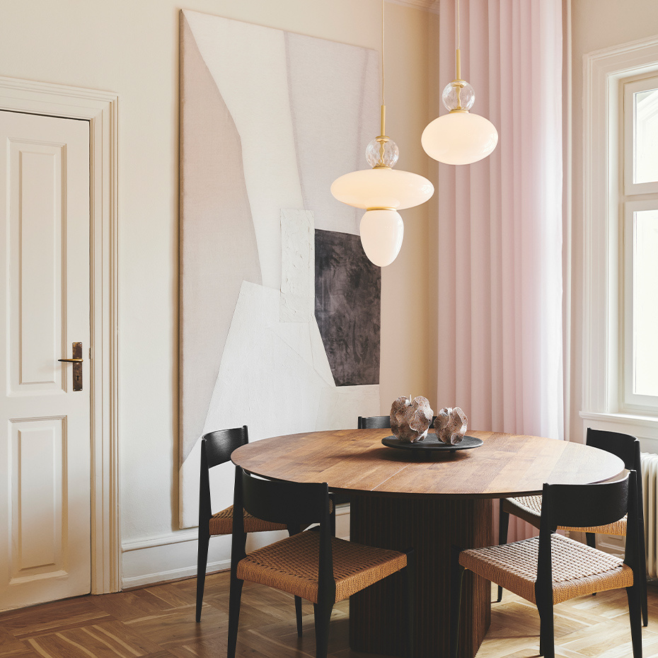 Rizzatto 43 Pendel Satin Brass/Opal White