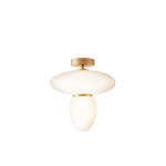 Rizzatto 42 Taklampa Satin Brass/Opal White Rizzatto 42 Taklampa Satin Brass/Opal White