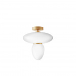 Rizzatto 42 Taklampa Satin Brass/Opal White Rizzatto 42 Taklampa Satin Brass/Opal White