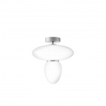 Rizzatto 42 Taklampa Satin Silver/Opal White Rizzatto 42 Taklampa Satin Silver/Opal White