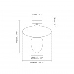 Rizzatto 42 Taklampa Satin Silver/Opal White Rizzatto 42 Taklampa Satin Silver/Opal White